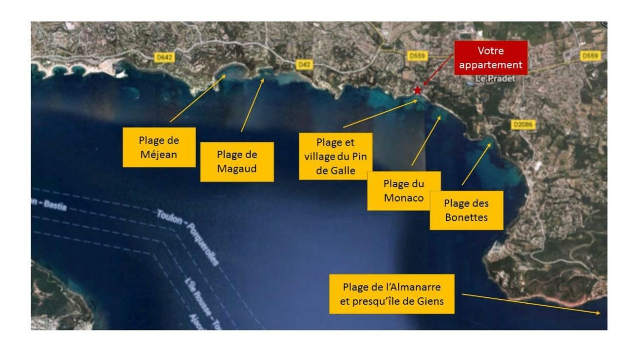 **** Beau T2 de 40 m2, jardin de 70m2, au calme, à 50 mètres de la plage Le Pradet Exterior foto